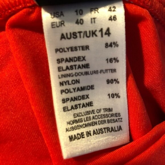 NWT Jets By Jessika Allen Red Gather Side Pant Bikini Bottom 10 - Picture 5 of 5